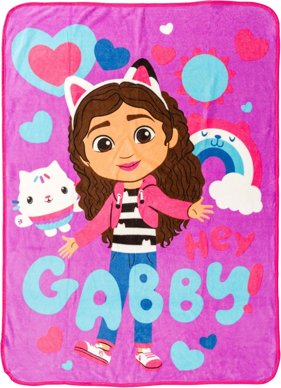 Wiszący kocyk Silver Buffalo Garfield, polar, 114,3 x 152,4 cm Łóżka i koce Domek dla lalek Silver Buffalo Gabby's