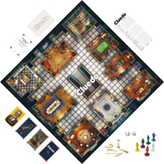 Gra planszowa Hasbro Gaming Cluedo dla dzieci w wieku od 8 lat, przeprojektowana gra Cluedo dla 2 do 6 graczy, gra detektywistyczna i łamigłówka, gra tajemnicza idealna dla