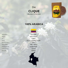 Die Clique | Kaffee | Omni Roast - 100% Arabica | Filterkaffee/spritziger Espresso | ganze Bohne (500g)