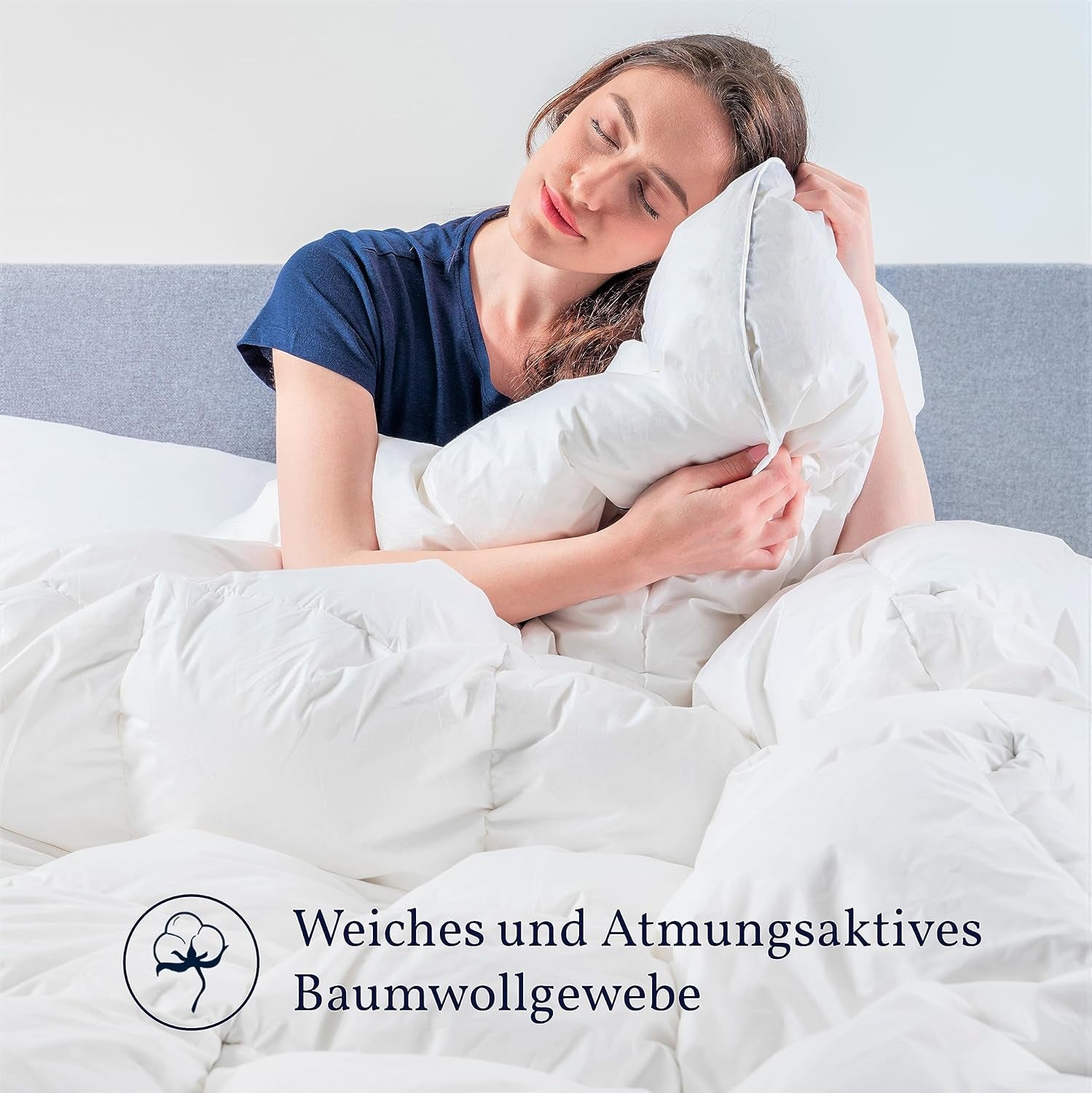 Nordic Paradise - Wygodna kołdra - 50% niemieckiego puchu kaczego - Ciepła kołdra zimowa - 200X200 cm Kołdry i kołdry Naty Shop