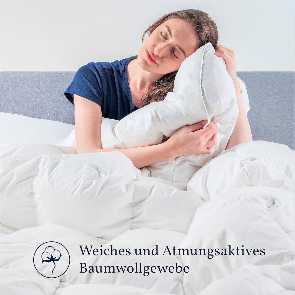 Nordic Paradise - Wygodna kołdra - 50% niemieckiego puchu kaczego - Ciepła kołdra zimowa - 200X200 cm Kołdry i kołdry Naty Shop