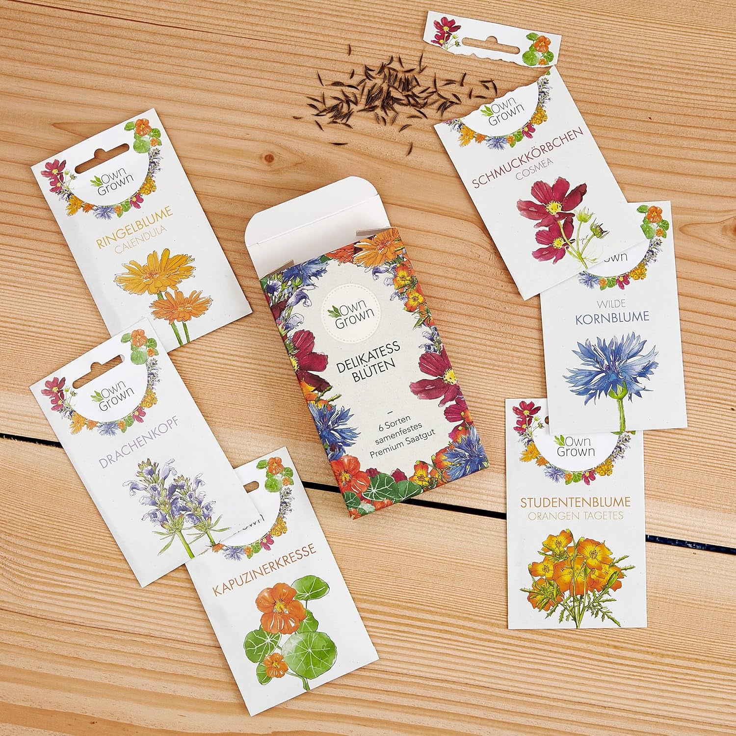 Nasiona Kosmosu (cętkowane): Premium Nasiona Kosmosu na 100 kwitnących roślin Kosmosu – Nasiona kwiatów jadalnych – Nasiona kolorowych kwiatów – Nasiona dzikich kwiatów z OwnGrown