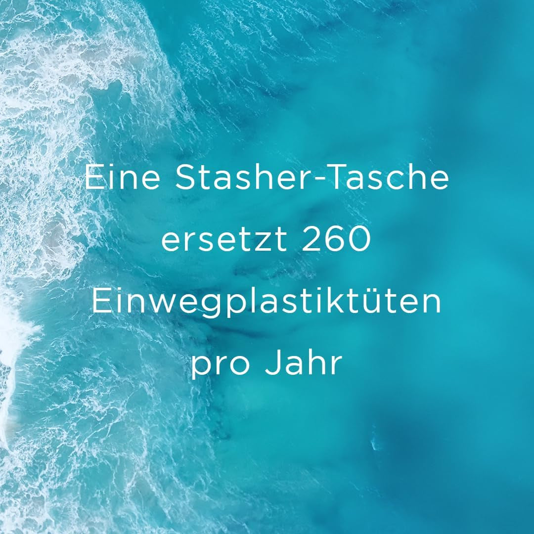 Stasher Bag Premium silicon sac reutilizabil pentru alimente, jumătate de galon, albastru, durabil, cuptor, mașină de spălat vase și congelator sigur, ecologic, sac de prânz, pentru prepararea alimentelor, 1893ml Cutii depozitare alimente Naty Shop