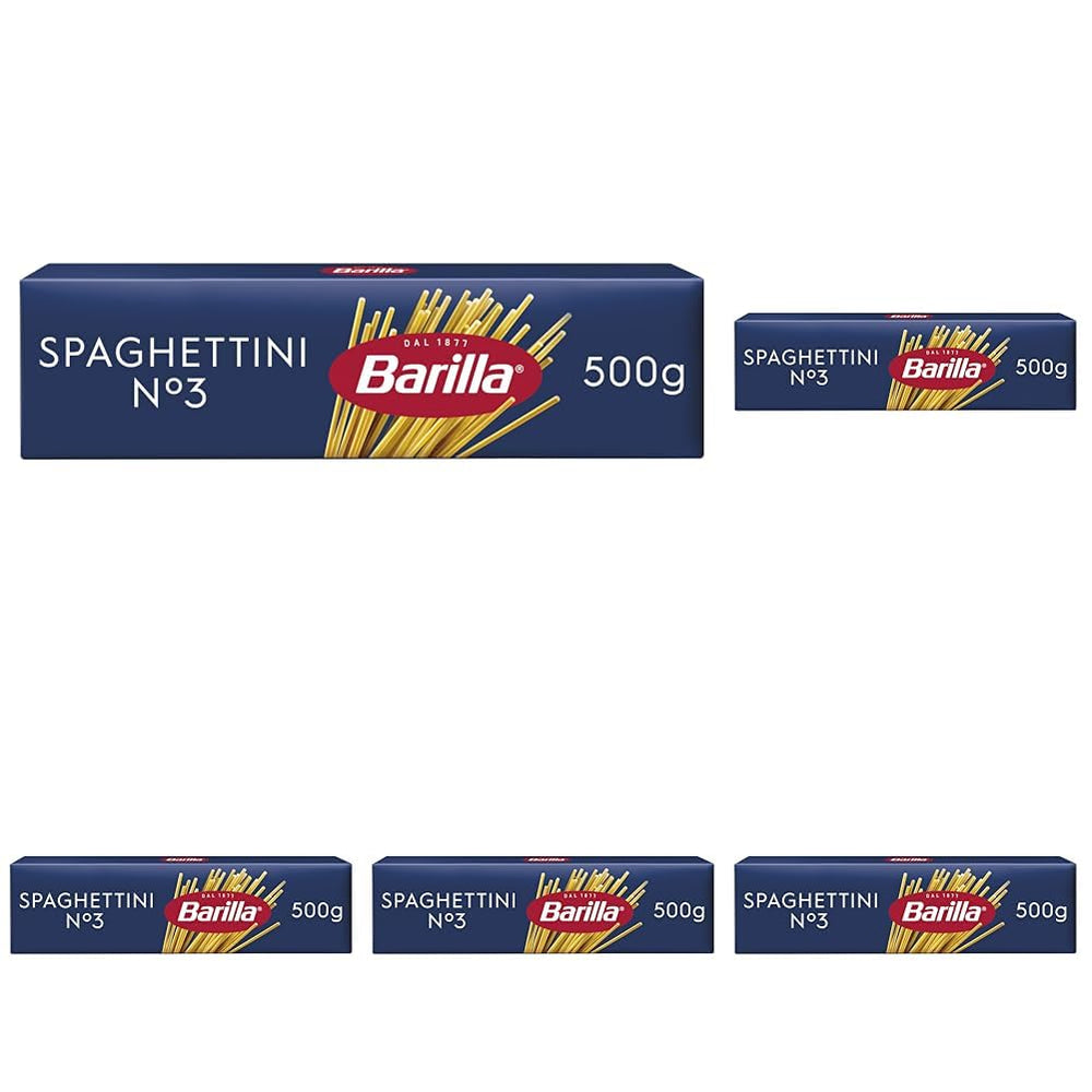 Makaron Barilla Klasyczne Spaghettini nr. 3 wysokiej jakości pszenica durum, zawsze al dente (1 x 500 g)