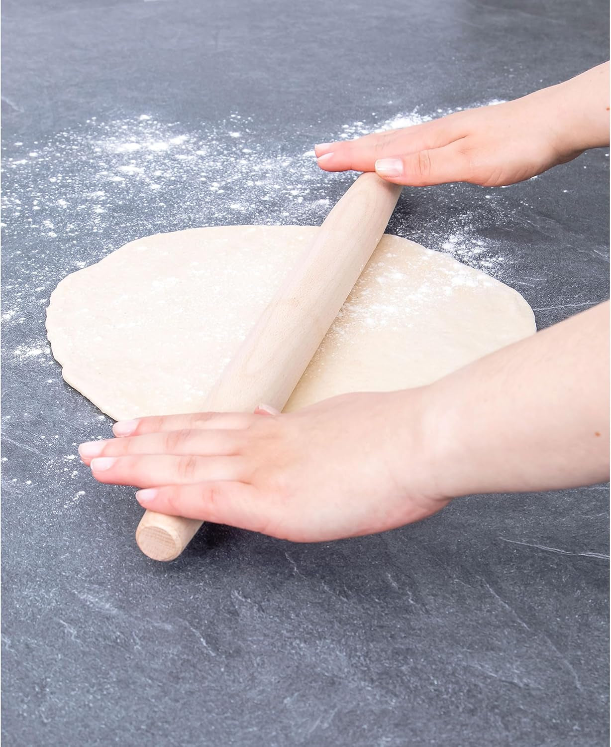 Städter Pizzarolle aus Buchenholz mit einem Durchmesser von 3,3 cm - Länge 45,5 cm - idealny do wałkowania ciasta