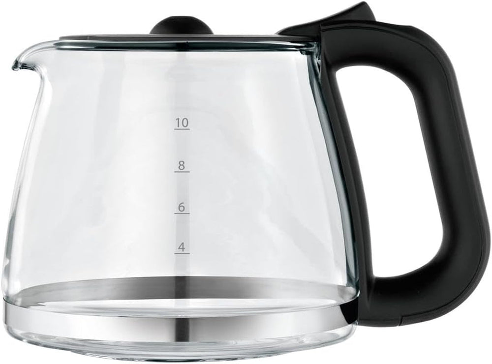 Espressor WMF Bueno cu carafă de sticlă, cafea filtrată, 10 cești, buton pornire/oprire, sistem anti-picurare, filtru oscilant, oprire automată, placă de încălzire, 1000W