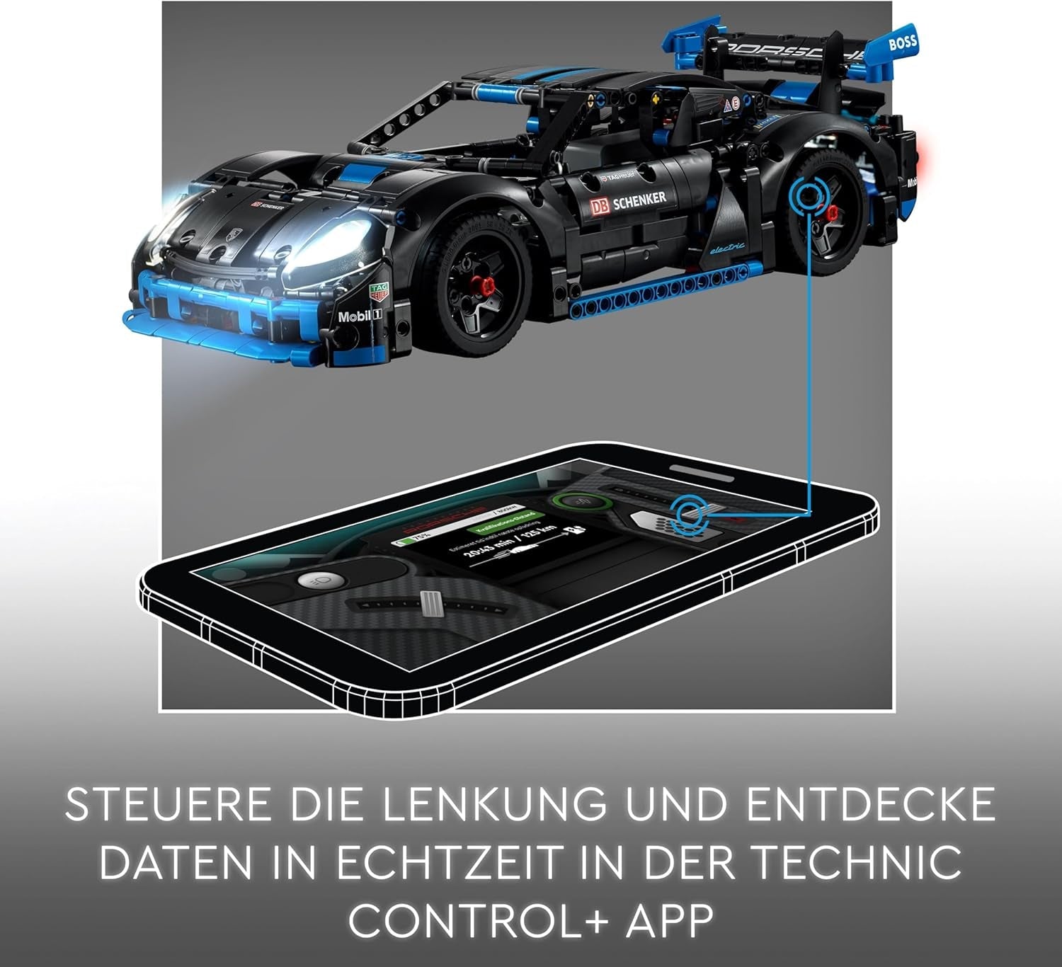 LEGO Technic Porsche GT4 e-Performance Rennwagen, Ferngesteuerter Flitzer, interaktives Modellauto, Geschenk für Kinder, Bauspielzeug ab 10 Jahren 42176