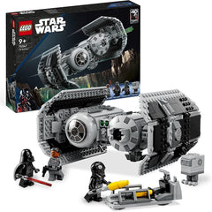 Zestaw LEGO Star Wars Bombowiec TIE z minifigurkami Dartha Vadera z mieczem świetlnym i droidem Gonk, zabawka do zbudowania myśliwca gwiezdnego jako prezent 75347 Zestawy do budowania Beuche den LEGO-Store Single