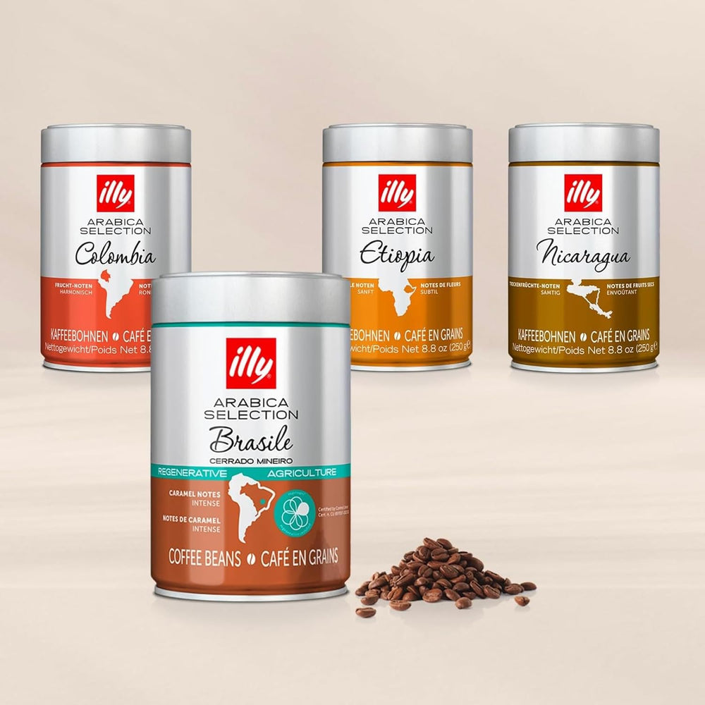 illy, Kaffeebohnen Arabica Selection Costa Rica, 100% Arabica mit Karamell-, Schokoladen- und Vanillenoten, süßer Geschmack, 1 Dose mit 250g