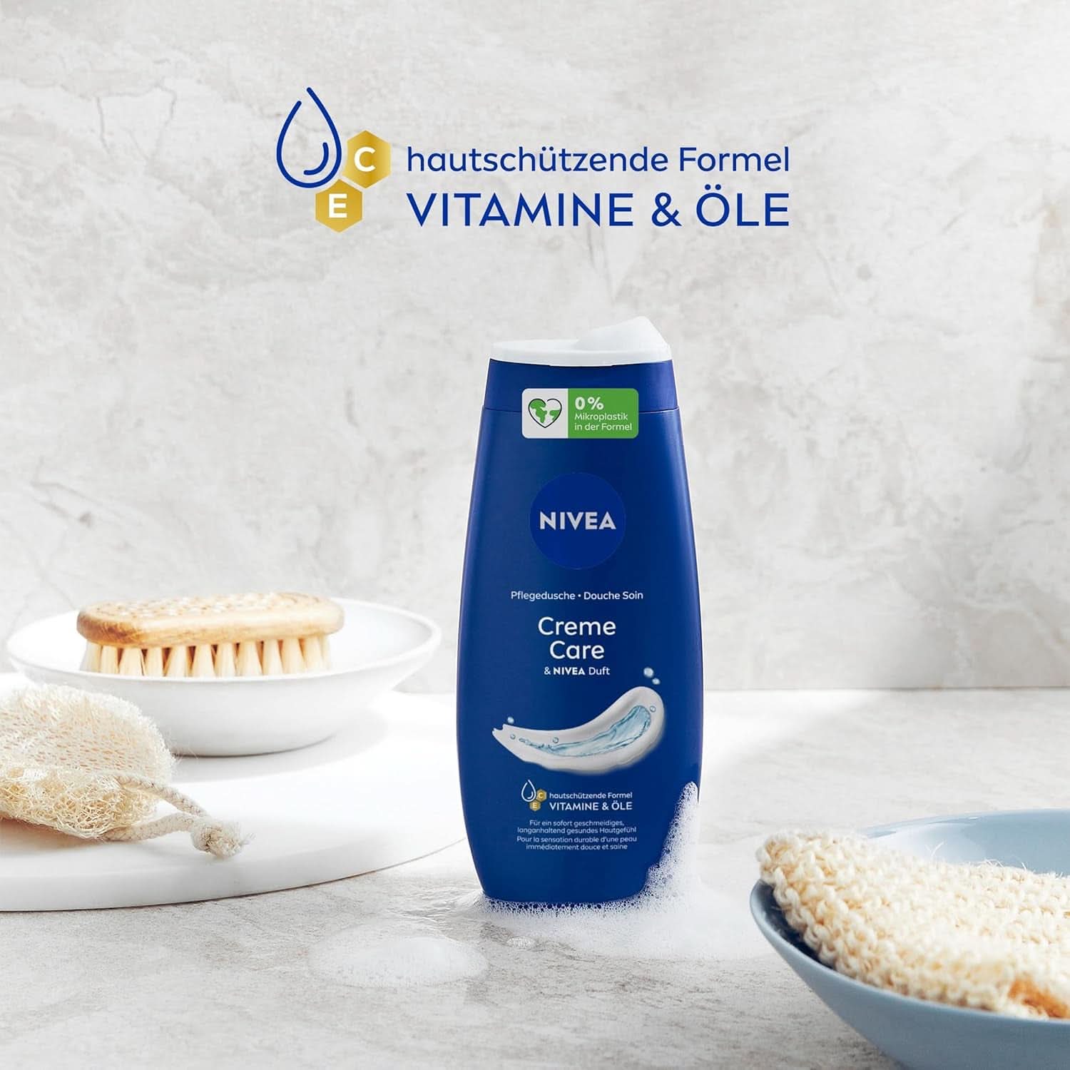 NIVEA Creme Care, żel pod prysznic z witaminami i olejkami eterycznymi, 250 ml Prysznic i kąpiel Naty Shop