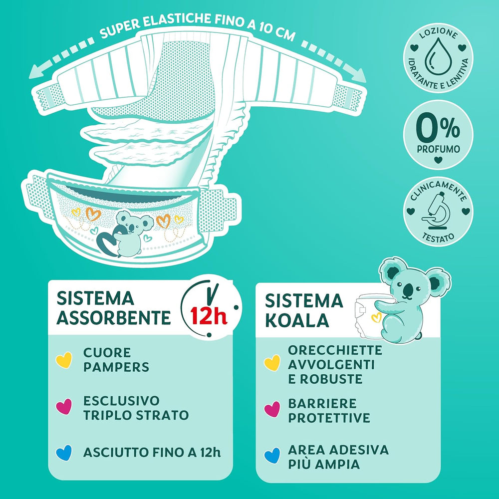 Pampers Baby Dry XL Rozmiar 6 (15-30kg), 111 pieluch + 500 darmowych dodatkowych punktów przytulania
