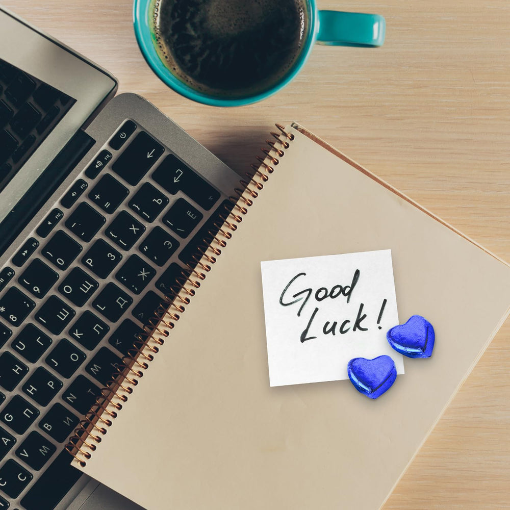 Günthart 150 serc z niebieskiej czekolady z nadzieniem nugatowym | Pingwiny z kremem nugatowym | Serca Pingwinów z Niebieskiej Czekolady | Konkurs | Niebieskie czekoladowe serca | Pingwin (1,2 kg)