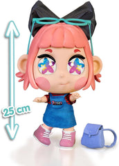 Sophie mit Emoti-Augen, Mehrfarbig, Reiseppuppen aus der Zeichentrickserie, mit über 10 Accessoires, Geschenk für Mädchen und Jungen ab 3 Jahren