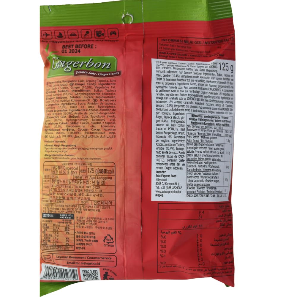 Cukierki imbirowe - (1 x 125 g) (opakowanie 3 szt.)