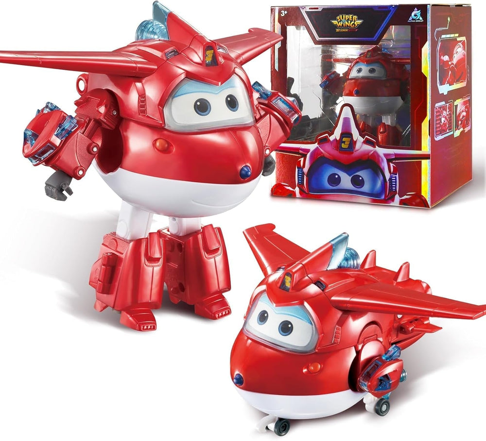 Auldey EU740283 Super Wings Figurka transformatora JETT Supercharge 12 cm, kolorowe figurki Naty Shop Jett S6