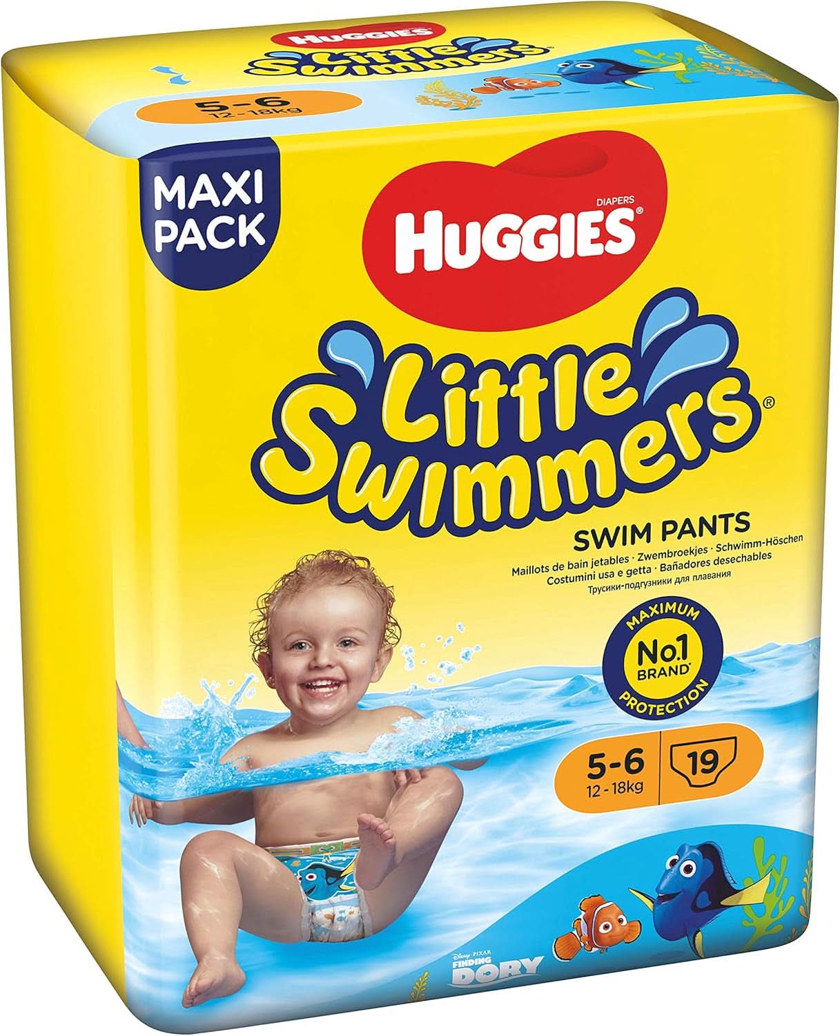 Huggies Little Swimmers Rozmiar 5-6, duże opakowanie 19 sztuk Matka i Dziecko Naty Shop