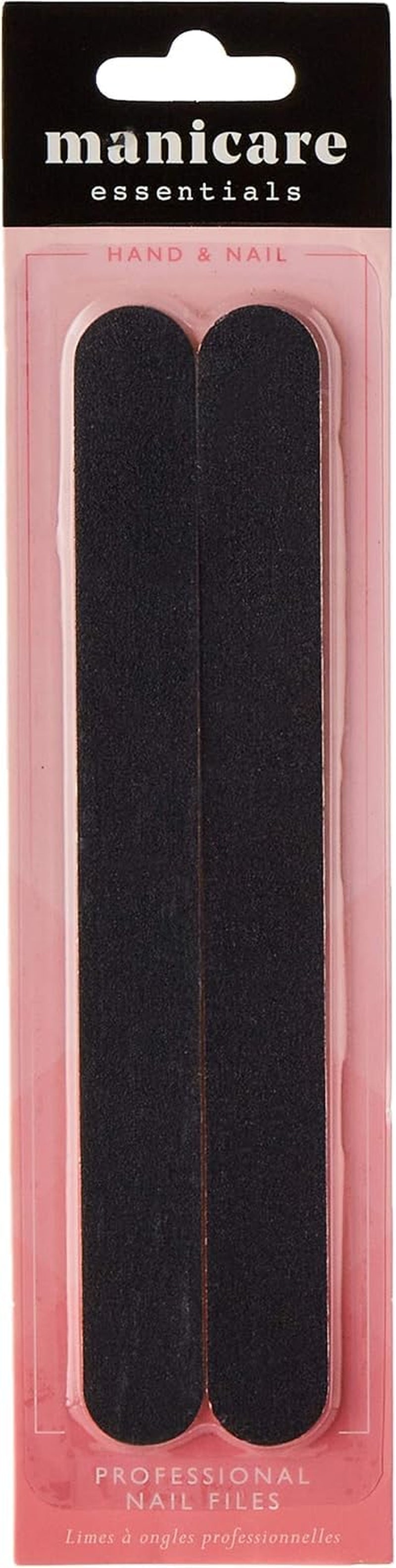 Pilă de unghii, căptușită, pentru modelarea unghiilor naturale și artificiale, față-verso, granulație medie, puternică, robustă, pentru acasă, saloane, manichiură sau pedichiură profesională, 2 bucăți