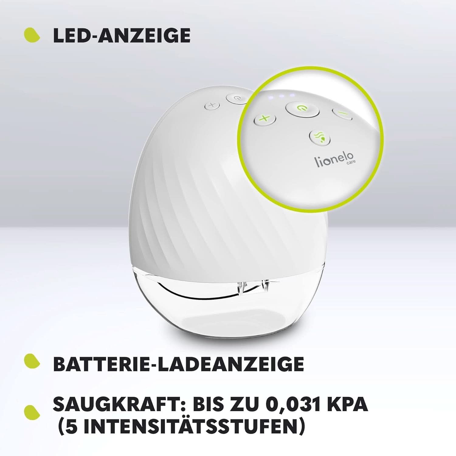 Pompa electrică de sân LIONELO Fidi Free 2, mod masaj, 5 niveluri de intensitate Accesorii Hrana si Alaptare Bebe Naty Shop