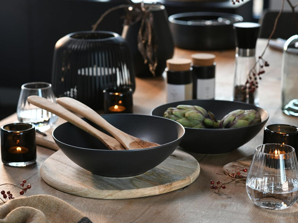 Creatable, 30007, Seria Soft Touch, set de veselă din 2 piese, set de salată din gresie, potrivit pentru mașina de spălat vase și cuptorul cu microunde, Fabricat în Portugalia