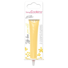 Scrapcooking - Pix Pastel Galben cu Zahăr - Zahăr cu Scriere Galben 25g - Pix Decorativ Comestibil cu Zahăr - Scriere și Desen - Etichetare Fondant, Glazură, Prăjituri - 6804
