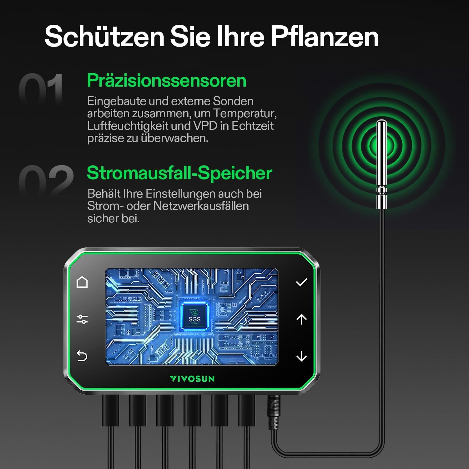 Inteligentny wbudowany wentylator/wydech VIVOSUN 100 mm AeroZesh G4 z GrowHub E42A+, kontroler temperatury i wilgotności, pilot WiFi/aplikacja, filtr z węglem aktywnym i wąż do namiotów uprawnych i hydroponiki