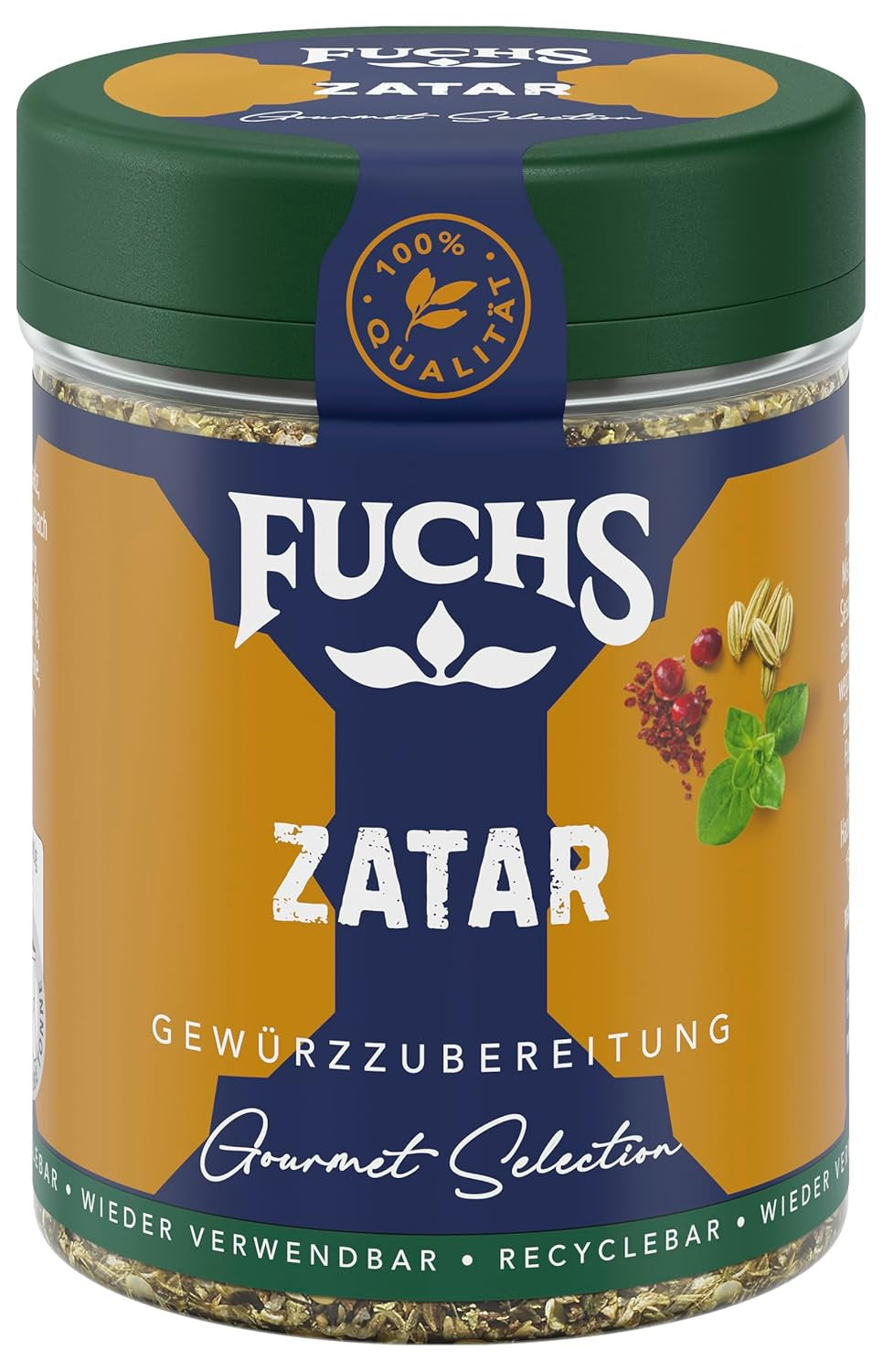 Fuchs Gewürze Gourmet Selection Naher Osten-Afrika – Dukkah Gewürzmischung, nachfüllbarer Gewürz Mix, zum Verfeinern von Fisch und Lamm, wegańskie, 50 g