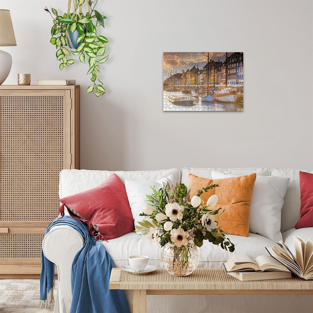 Ravensburger Puzzle 12000846, Miejsca skandynawskie - Zachód słońca w Kopenhadze - układanka 500 elementów dla dorosłych i dzieci powyżej 12 lat Puzzle Naty Shop