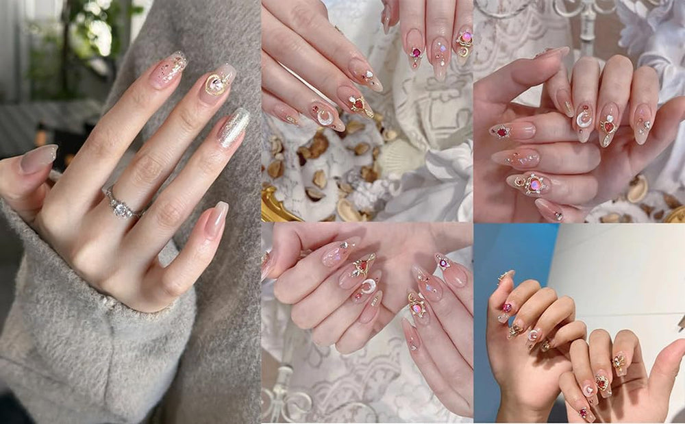 24 Stück Nagel-Charms, Y2K-Legierung, Nail Art, Strass-Charms, 3D-Herz, Schleife, Schmetterling, Charm Mit Strasssteinen, Kirsch-Nagel-Edelsteinen, Glänzender Schmuck