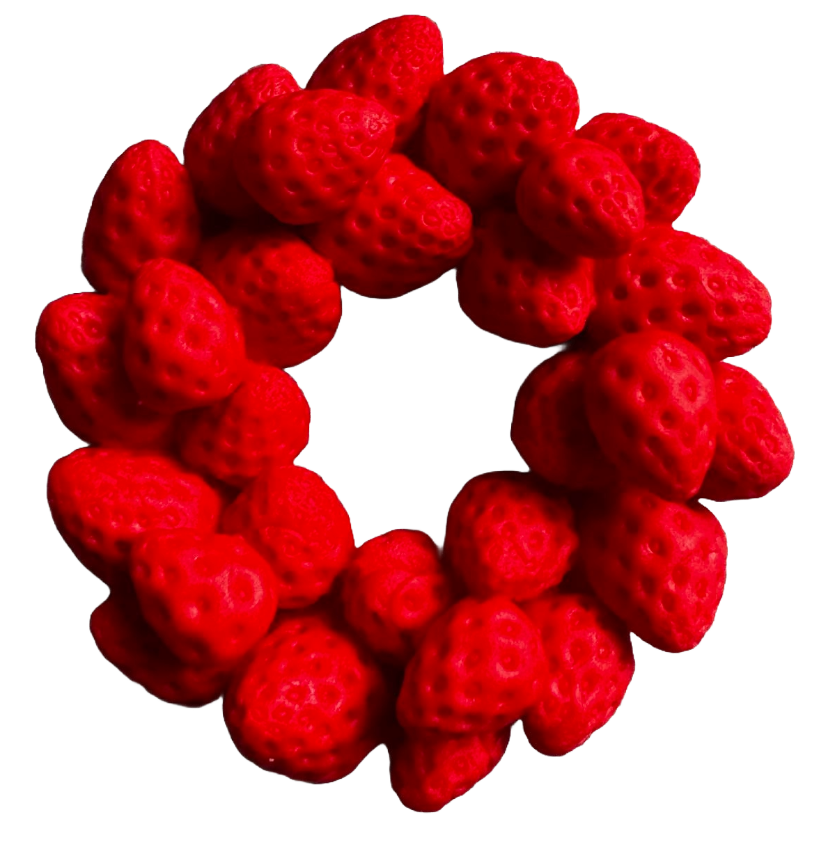 Decoratiune comestibila din pasta de zahar, Coronita de Fragi Decoratiuni din Pasta de Zahar Naty Shop