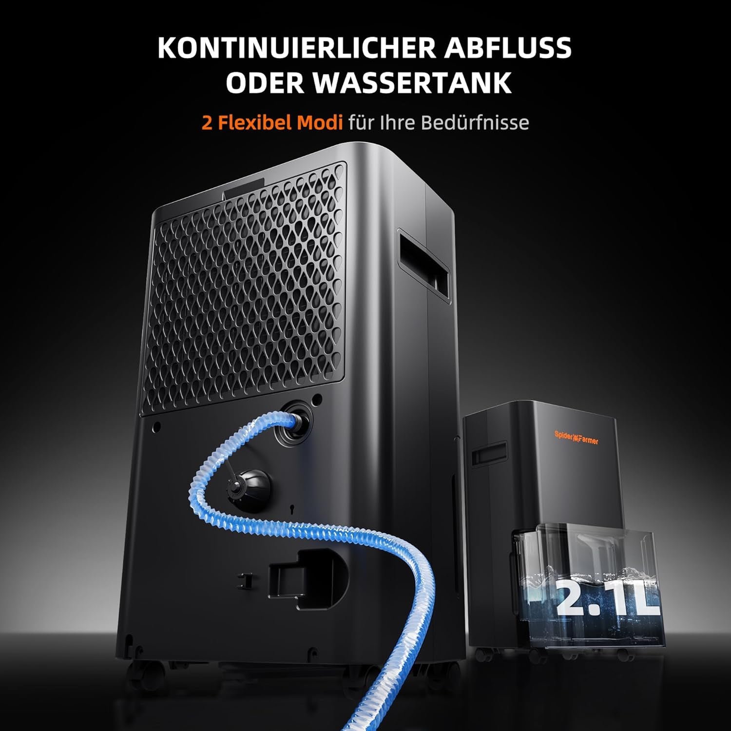 Osuszacz SPIDER FARMER, Osuszacz do roślin 12L z kontrolą wilgotności, Sterowanie aplikacją, Funkcja timera 24-godzinnego do namiotów uprawowych, Elektryczny osuszacz do ogrodów, mieszkań i piwnic