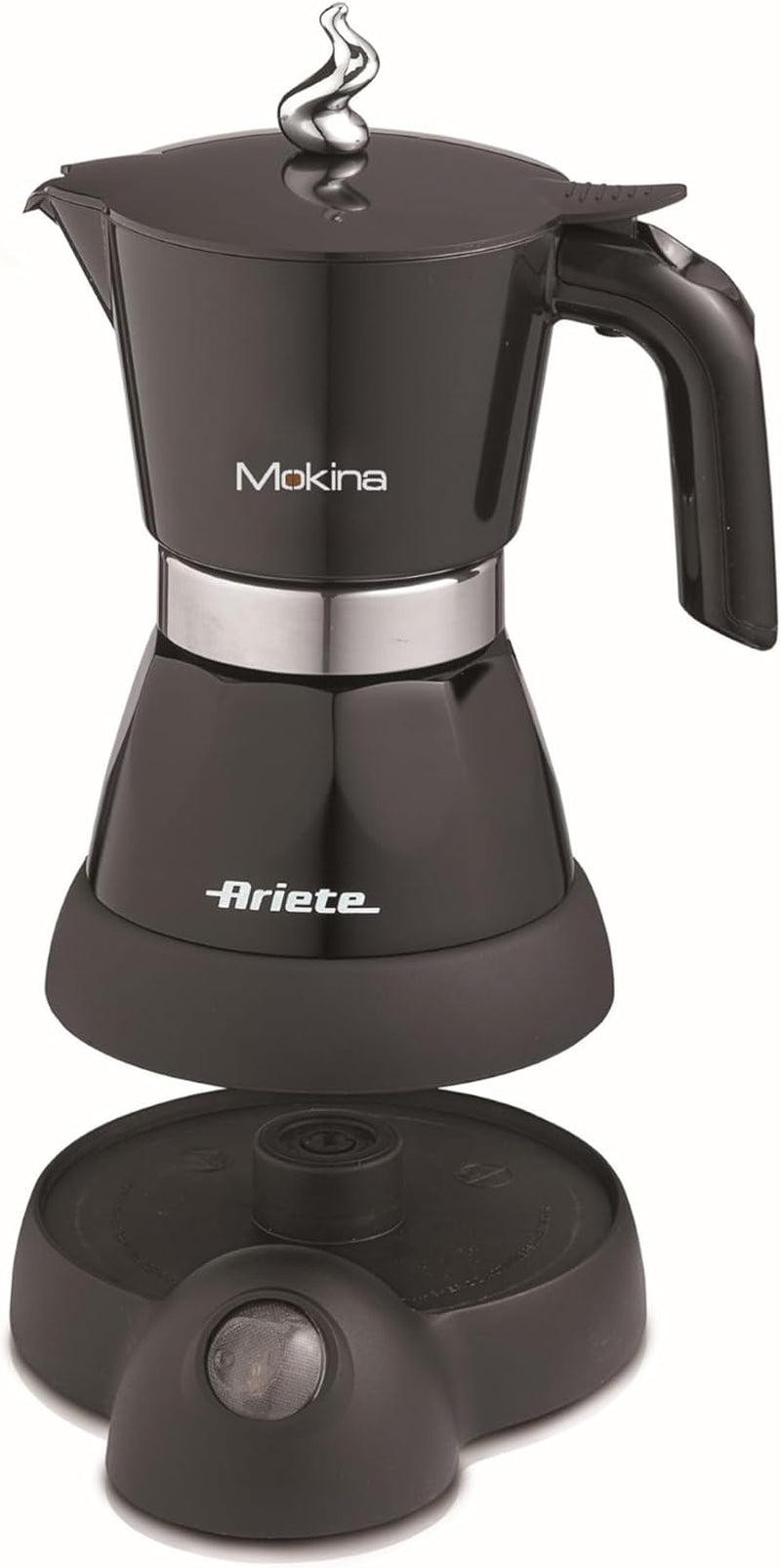 Ariete 1358 Moka Aroma, Espressor electric, 480 W, 2/4 cești de espresso, Negru