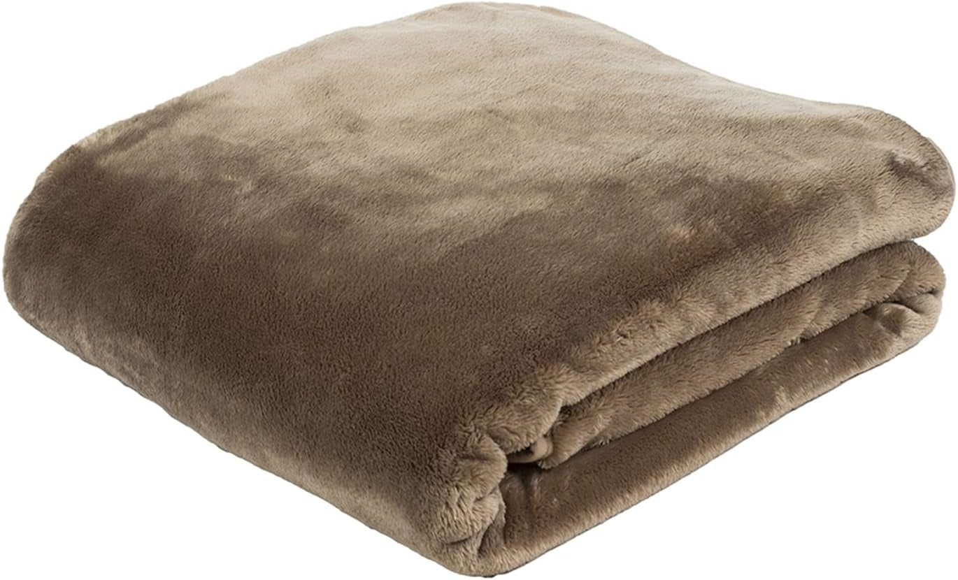 Gözze - Wygodny koc Premium Cashmere-Feeling, 500 G/M², 180 X 220 Cm - musztardowy Łóżka i koce Besuche den GÃ¶zze-Store Taupe 180 X 220 Cm