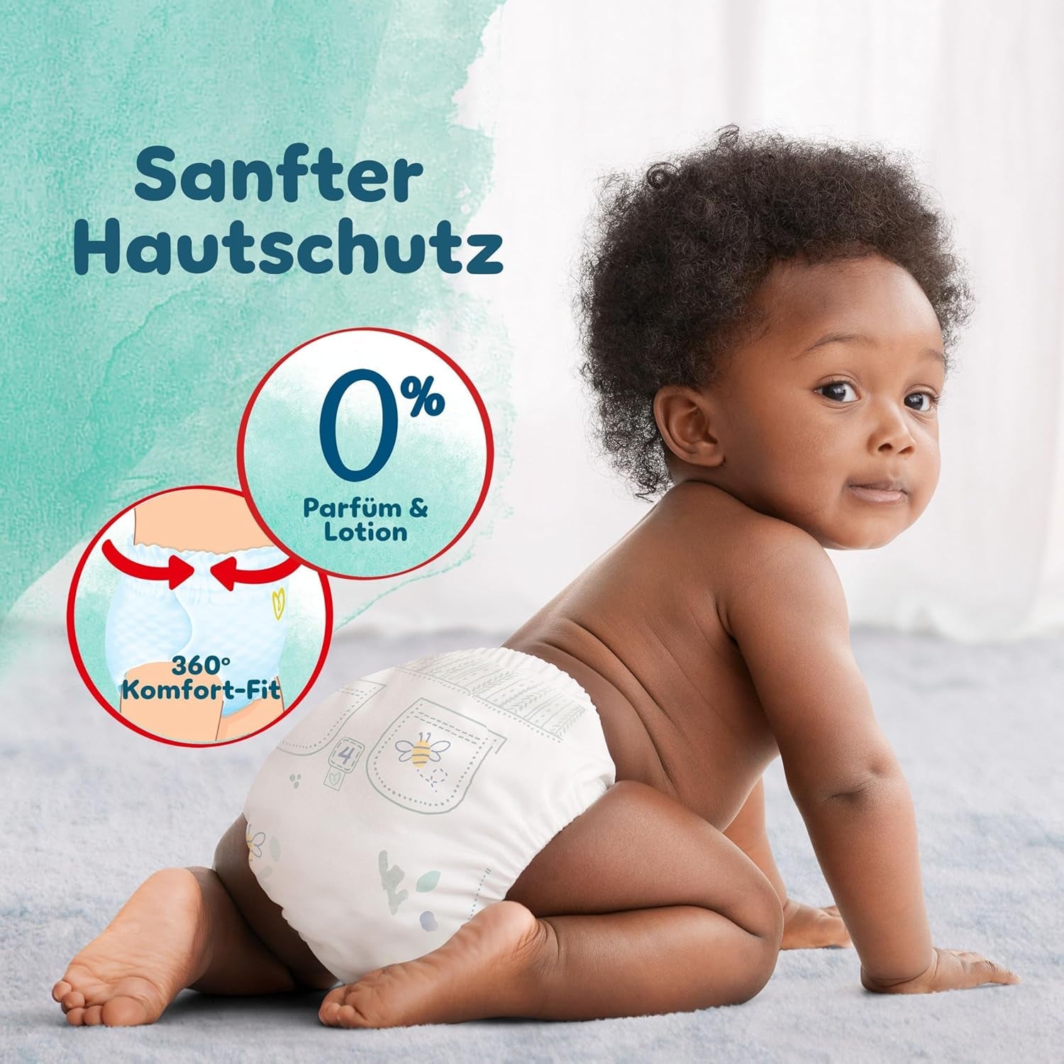 Pampers Harmony Pants rozmiar 5, 144 szt., 12 kg-17 kg, delikatna ochrona skóry i komfort 360°