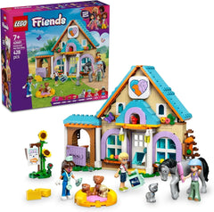 LEGO Friends Gabinet weterynaryjny dla koni i zwierząt domowych, zestaw do budowania i zabawy do pomysłowego odgrywania ról z 3 minifigurkami i 5 figurkami zwierząt, pomysł na prezent dla dziewczynek w wieku 7 lat 42651 Zestawy do budowania Besuche den LEGO-Store Default Title