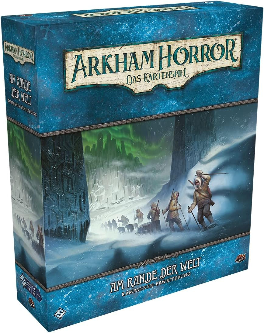 Gry o lotach fantasy, Horror w Arkham: LCG, Gra podstawowa, Gra ekspercka, Gra karciana, 1–4 graczy, Wiek 14+, 45+ minut, Niemiecki, Wielokolorowy, Kolorowy