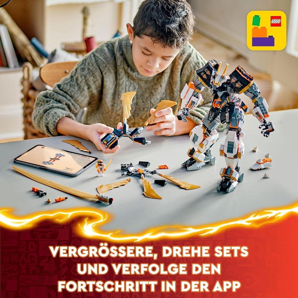 LEGO NINJAGO Przygodowa zabawka Tytana-Smoczego Mecha Cole'a dla dzieci Zestaw Ninja z 1 minifigurką Prezent urodzinowy dla chłopców i dziewcząt Zestaw fantasy dla 12 lat 71821 Zestawy do budowania Szukaj sklepu LEGO