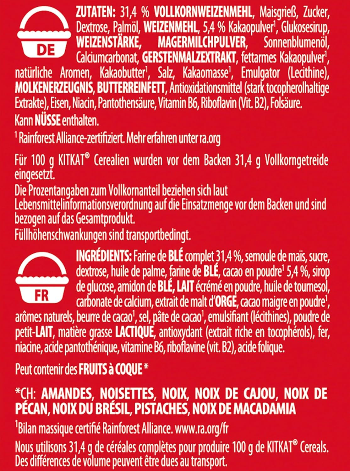 Nestlé Cereal, Chrupiące płatki śniadaniowe z typowym waflem i pyszną czekoladą, 1 opakowanie (1 x 330g)