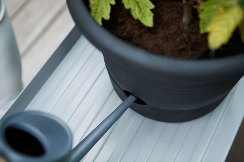 elho Green Basics Ghiveci de roșii 33 - Ghiveci de flori pentru cultivare și recoltare în aer liber - Ø 33,5 x H 26,0 cm - Negru/Negru viu