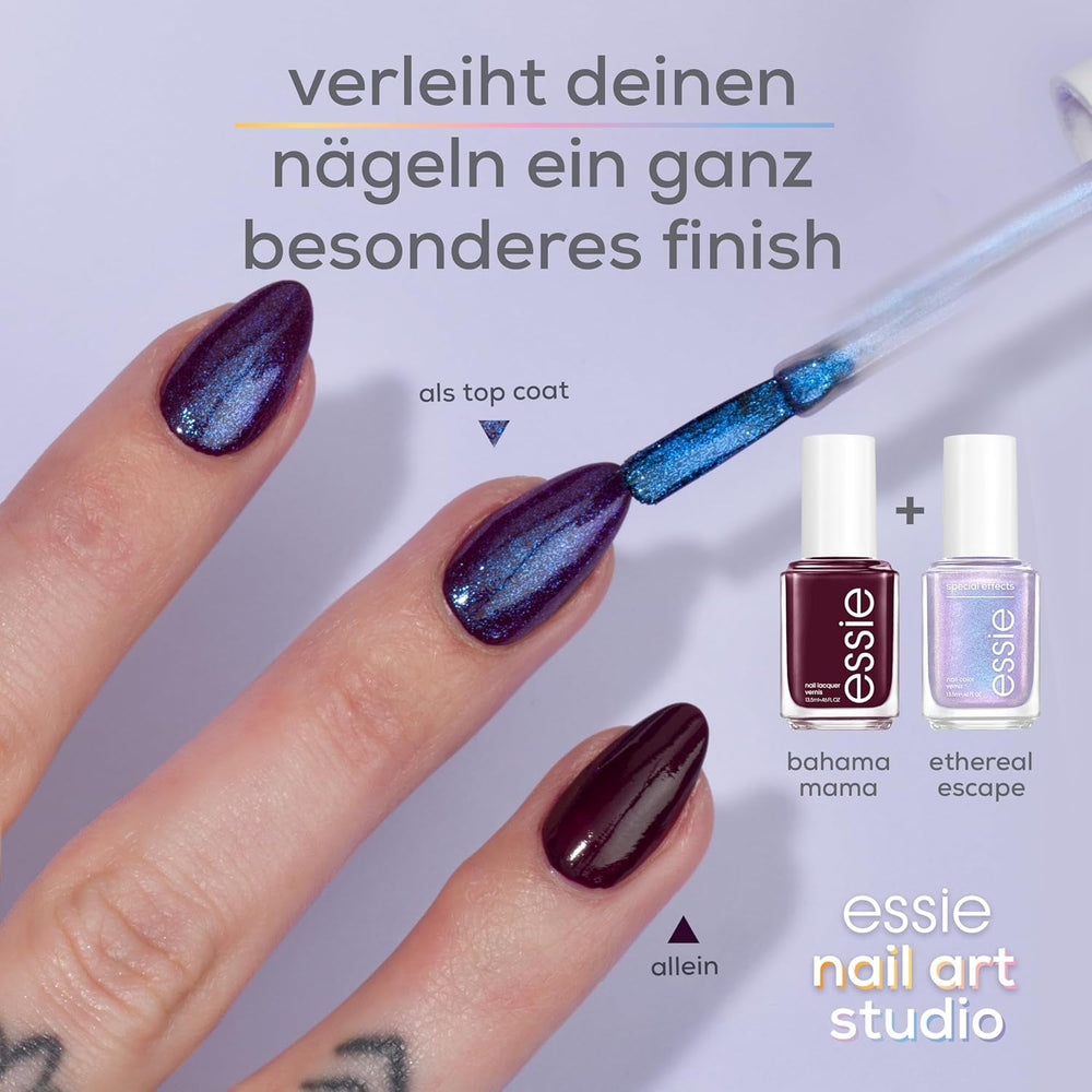Set Essie nail art studio frozen berry (ojă 44 bahama mama, ojă efecte speciale 30 ethereal escape)