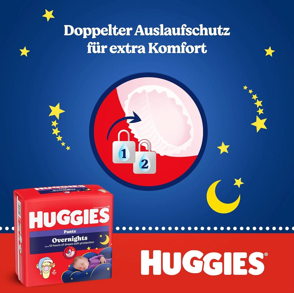 Spodnie nocne Huggies rozmiar 4 (9-14 kg), miesięczne pudełko na pieluchy, 104 sztuki Sklep dla mamy i dziecka Naty Shop