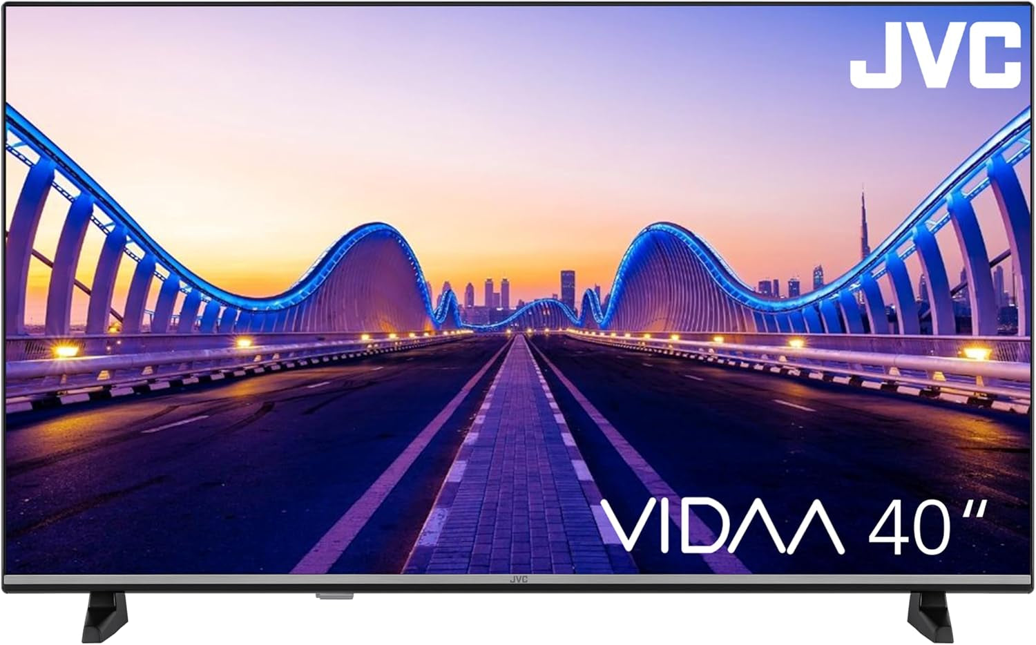 Televizor JVC LT-40VF4455 de 40 de inci, televizor Full HD cu diagonală de ecran de 102 cm și tuner triplu integrat, televizor LED negru