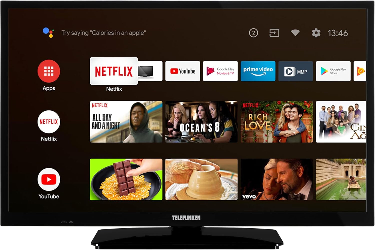 Telefunken XF40AN750M Televizor Smart de 40 inch/Android (Full HD, HDR, triplu tuner, Bluetooth)