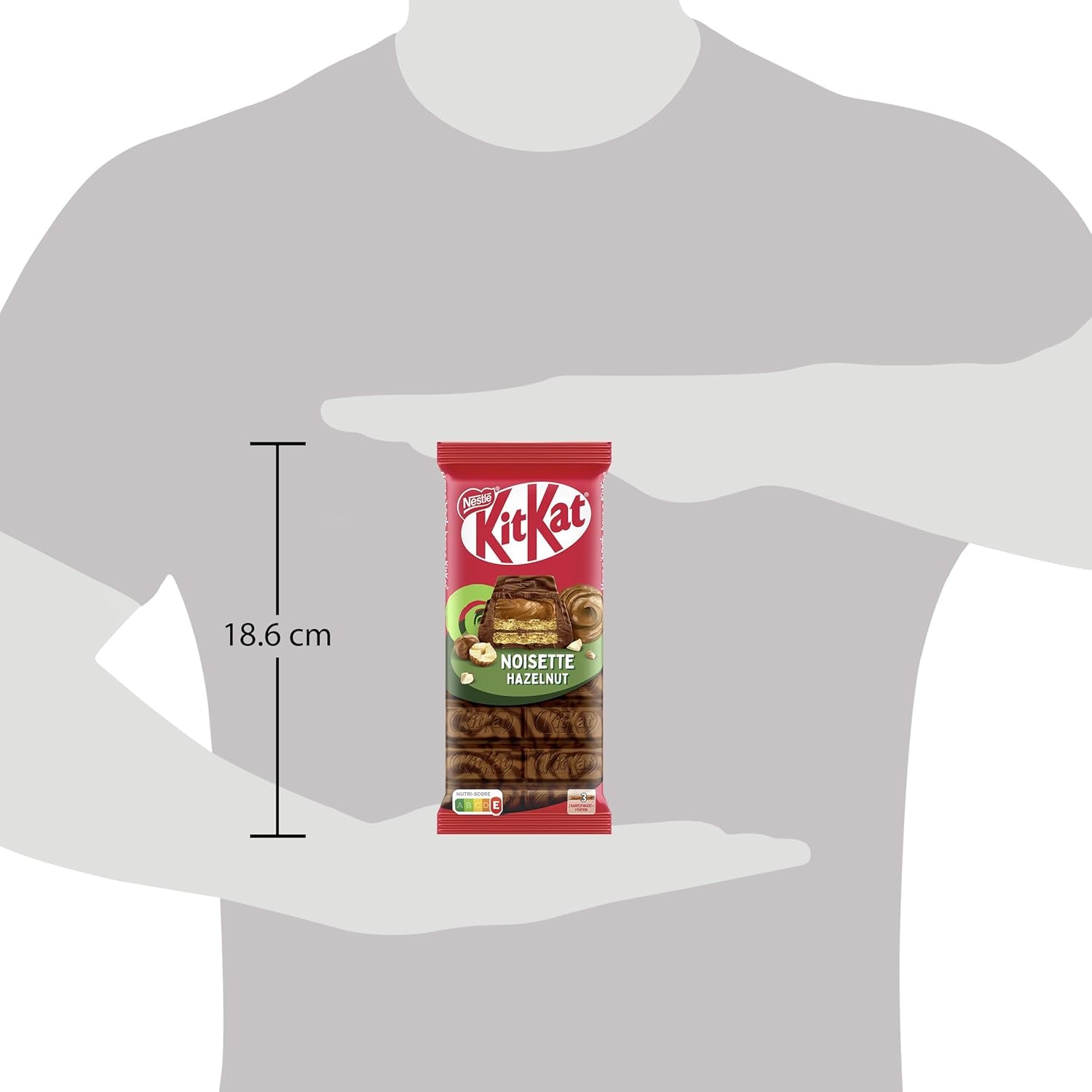 Nestlé Hazelnut Bar Chrupiący wafelek z kremowym nadzieniem z orzechów laskowych i marmurkową czekoladą, 2 opakowania (1 x 99 g)