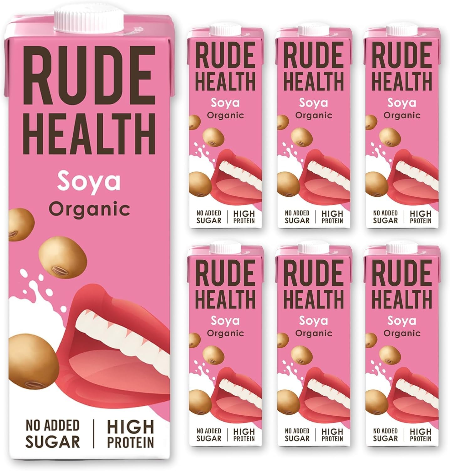Rude Health 6 x 1 litr Bio-nerkowca, 100% naturalny Bio-Getränk, glutenfrei, ungesüßt, preisgekrönt, gesund i wegański, 100% recykling Verpackung