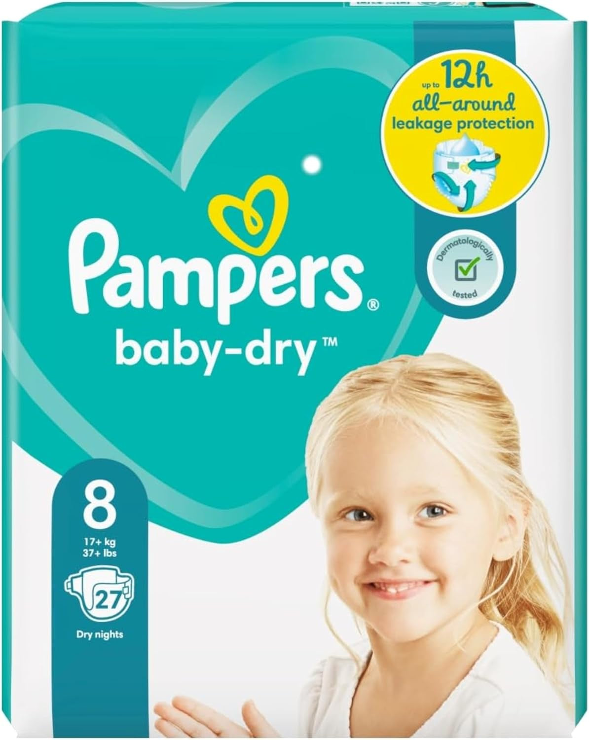 Pieluszki Pampers 81657566 Spodnie Baby-Dry, białe