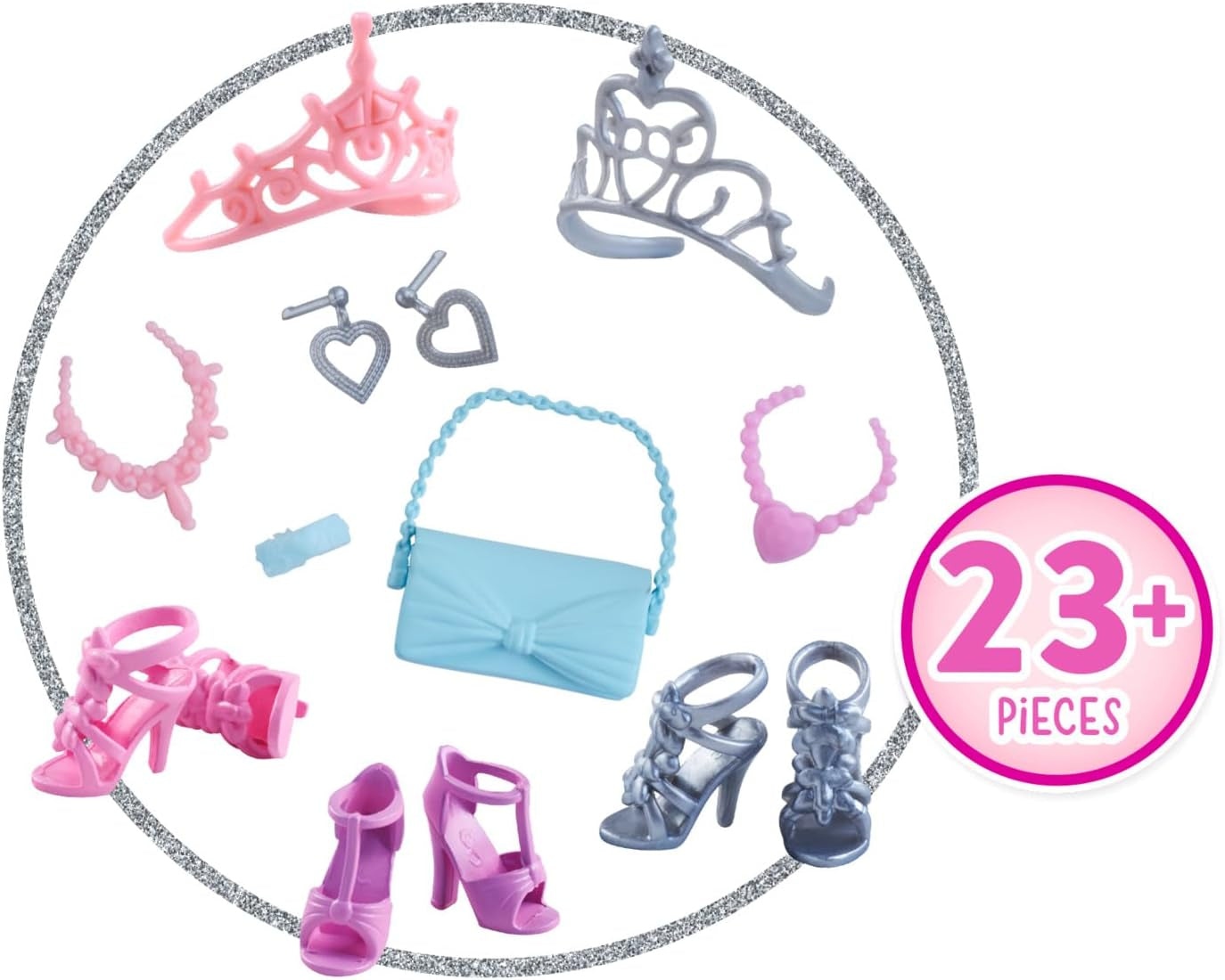 Simba Steffi Love Princess Fashion – Prinzessinnenpuppe mit 7 Kleidern & 16 Zubehörteilen, Modepuppe mit Schloss-Style zum Umkleiden & Stylen, 29 cm groß, ab 3 Jahren