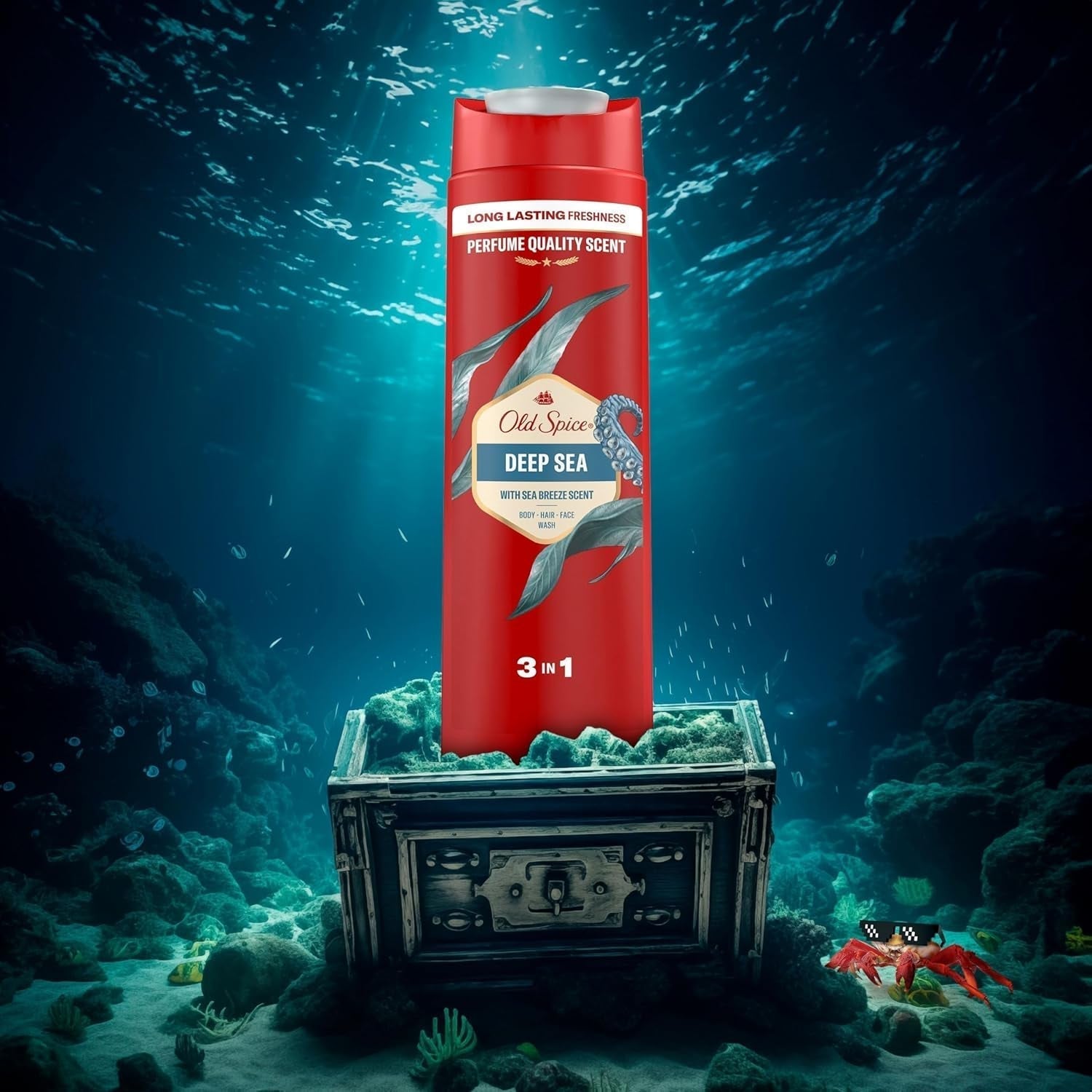Old Spice Deep Sea 3-In-1 Gel de duș și șampon pentru bărbați Duș și baie Old Spice