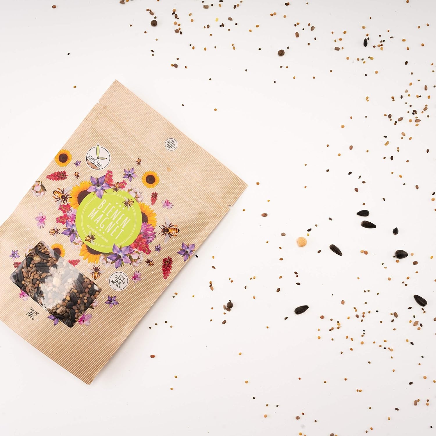 100g nasion dzikich kwiatów na kolorowe pastwisko dla pszczół - żywa i bogata w nektar mieszanka nasion dzikich kwiatów dla pszczół i motyli (zawiera DARMOWY eBook)