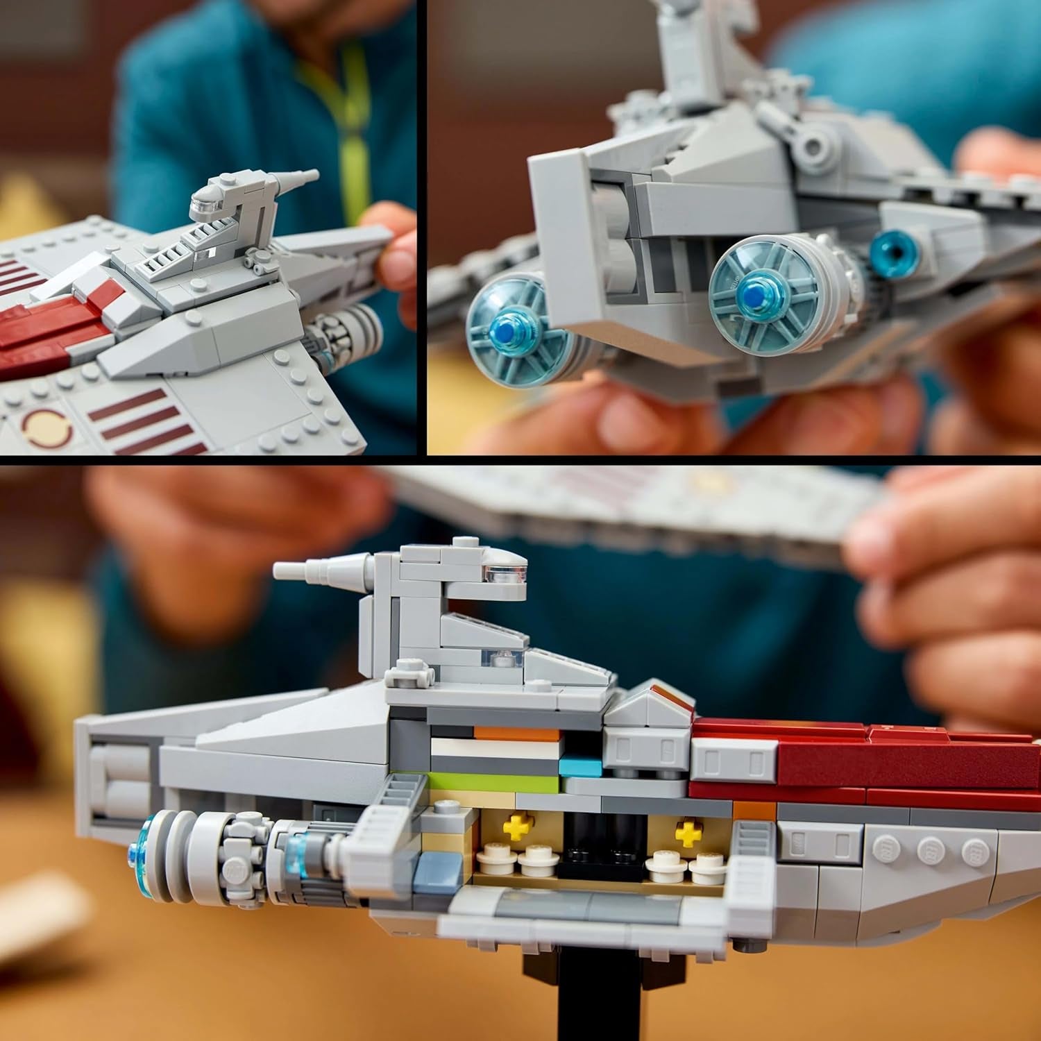 LEGO Star Wars 75404 Statek szturmowy klasy Acclamator z Ataku klonów — statek kosmiczny do kolekcjonowania, budowania i wystawiania — zestaw do budowania fantasy — prezent dla dorosłych i nastoletnich fanów Zestawy do budowania Besuche den LEGO-Store
