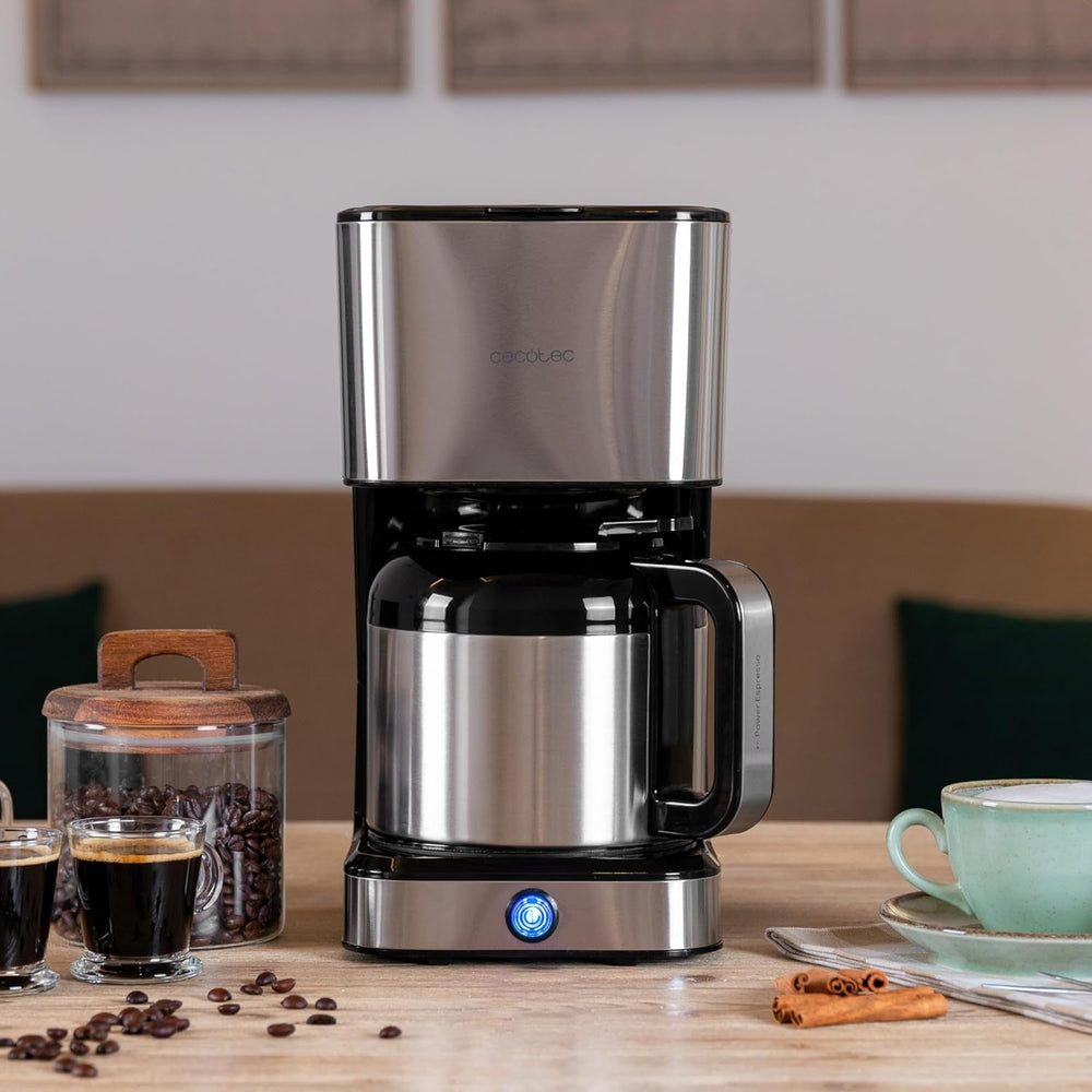 Cafetieră cu picurare Cecotec Coffee 66 Drop & Thermo, 950 W, 1,2 L, 10 cești, tehnologie ExtremeAroma, funcție anti-picurare, indicator nivel apă, filtru principal reutilizabil, protecție la supraîncălzire